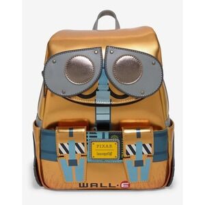 NWT Exclusive Loungefly Disney Pixar WALL-E Metallic WALL-E Figural Backpack‎